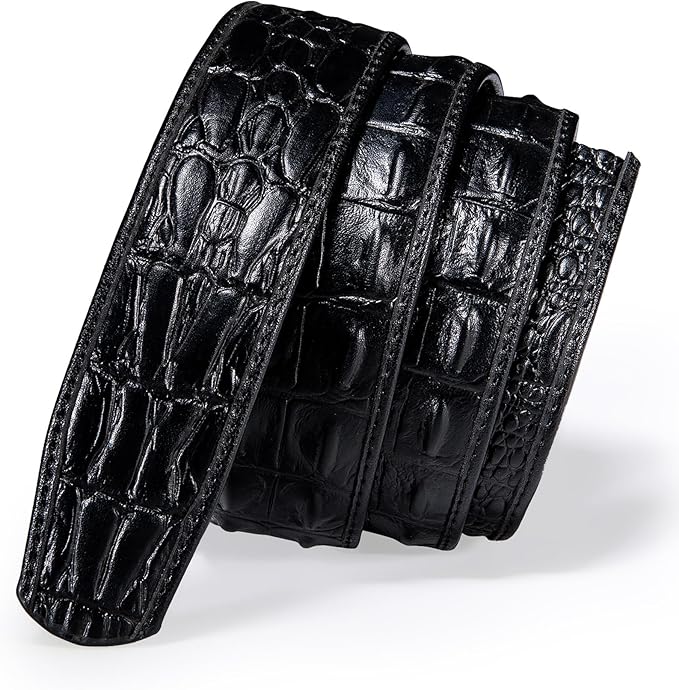 Barry.Wang Mens Belts Leather Ratchet Automatic Buckle Slide Click 1 3/8" Designer Dress Fashion Classic Casual Work Business