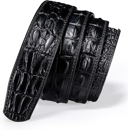 Barry.Wang Mens Belts Leather Ratchet Automatic Buckle Slide Click 1 3/8" Designer Dress Fashion Classic Casual Work Business