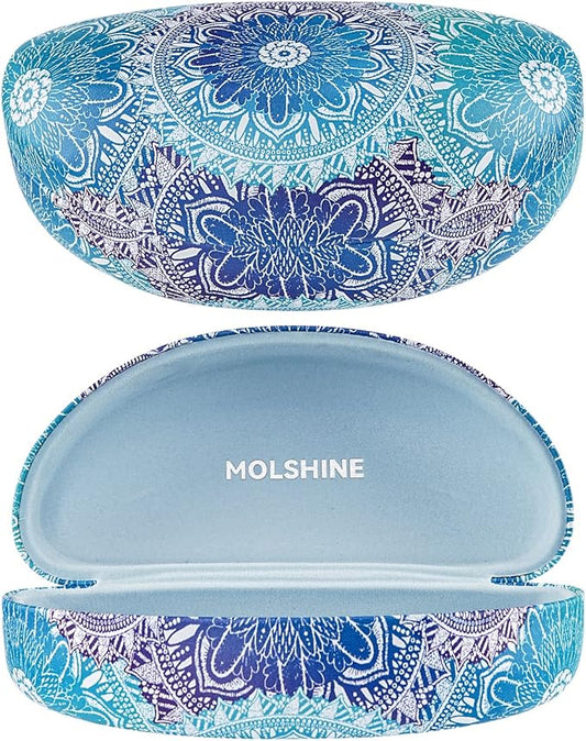 molshine Hard Shell Sunglasses Case,Large Glasses Case for Women Men Oversized Sunglass Eyeglasses
