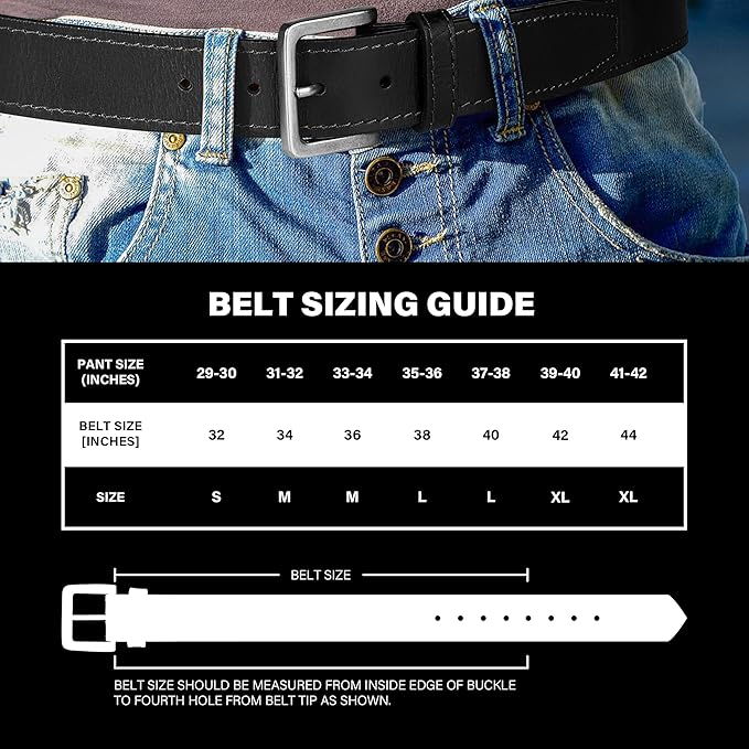 Wrangler Men’s Leather Belt, Country Casual Every Day Belt for Jeans
