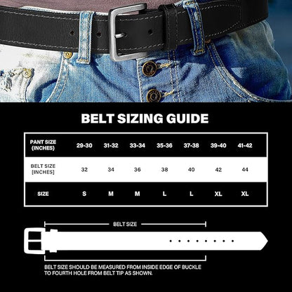 Wrangler Men’s Leather Belt, Country Casual Every Day Belt for Jeans