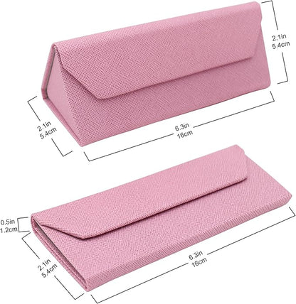 Real Sic Glasses Case for Men and Women - Magnetic Folding Hard Shell Sunglass Holder - Inspired by Solid Color