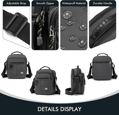 Messenger Bag for Men Shoulder Bag Mens Handbag Crossbody Bag Sling Bags for 9,7 inch IPad Business Work Travel Weekend
