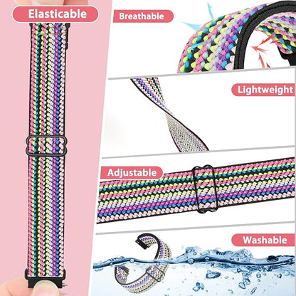 TumpCez Quick Release Watch Band - Choice of Width -18mm 19mm 20mm 22mm 24mm Watch Bands, Solo Loop Adjustable Elastic Nylon Watch Straps Replacement Wristband for Men Women