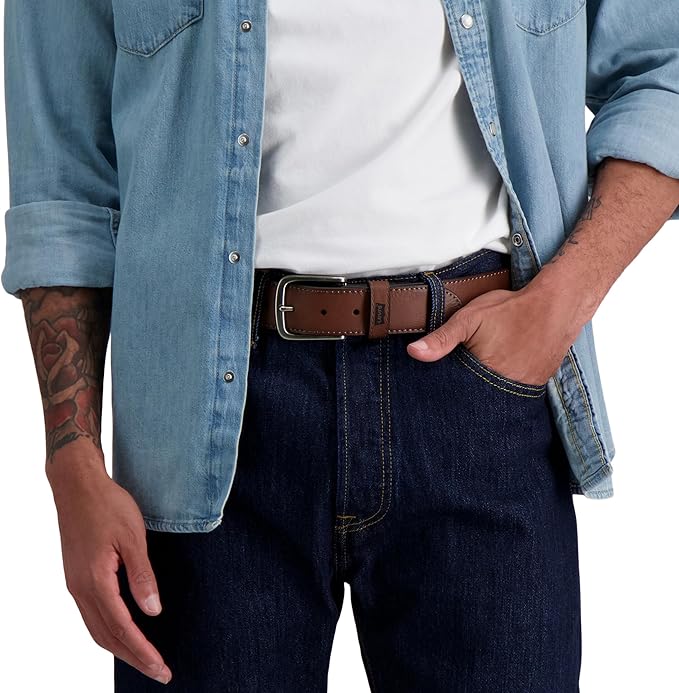 Levi’s Men’s Casual Leather Belt, Classic Strap for Jeans & Everyday Wear