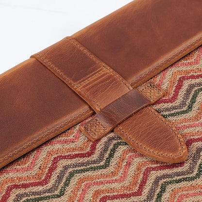 LONDO Leder Hülle Kompatibel mit MacBook Pro 14 & Air 13-13.3 Zoll (M5, M4, M3, M2, M1, Pro, Max) & iPad Pro 12.9, Premium Vollleder Laptop Tasche, Camel Modelle 2020 bis 2026