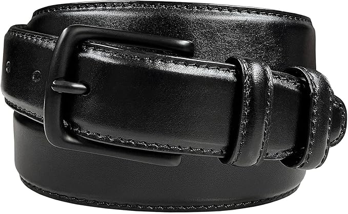 Men's Oil-Tanned Genuine Leather Dress Classic Belt 1-1/8"(30mm) or 1-3/8"(35mm) Wide One Piece Dress Belt