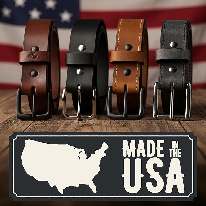 American Made Leather Belts for Men | Men's Leather Belt | Made in the USA Mens Belt