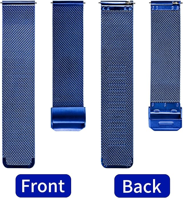 TStrap Mesh Watch Band Metal - Black Quick Release Watch Bands for Men Women - Stainless Steel Smart Watches Strap Bracelet Replacement - 10mm 12mm 14mm 16mm 18mm 20mm 22mm