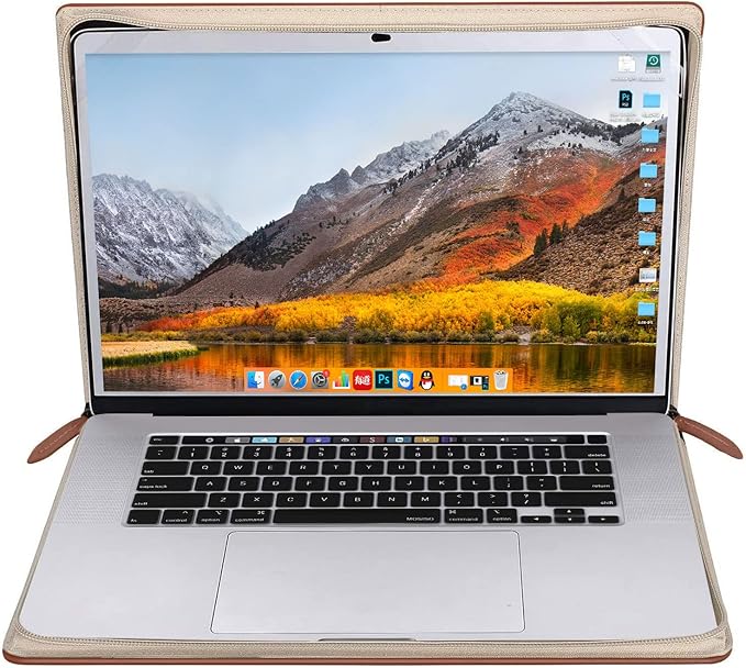 MOSISO Compatible with MacBook Pro 16 inch Case 2025-2021 M4 A3403 A3186 M3 A2991 M2 A2780 M1 A2485/2019 2020 A2141,PU Leather Laptop Sleeve Vintage Retro Zippered Portfolio Protective Cover,Brown