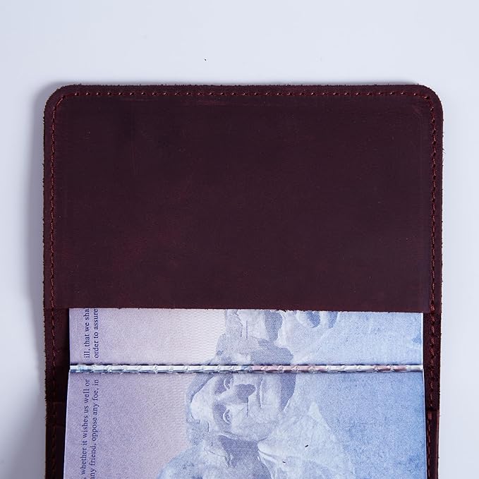 INCARNE US Leather Passport Holder for Travel - Passport Case - Passport Wallet for Men - Passport Cover for Women Sleeve Protector - Travel Essentials Vacation Luggage Travel Gifts - Vintage Burgundy