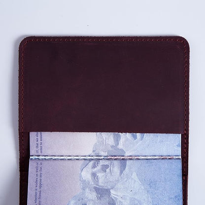 INCARNE US Leather Passport Holder for Travel - Passport Case - Passport Wallet for Men - Passport Cover for Women Sleeve Protector - Travel Essentials Vacation Luggage Travel Gifts - Vintage Burgundy