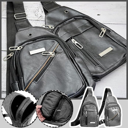 QuneusHot 2Pcs Sling Bags for Crossbody Small Leather Backpack Anti Theft Casual Chest Bag Travel Hiking for Men Women