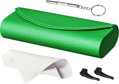 RayLove Ultimate Glasses Case Kit, Hard Shell Sunglasses and Eyeglass Case with Cleaning Cloth, Screwdriver, Ear Hooks