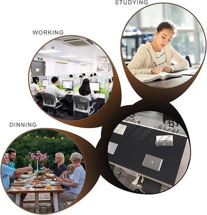 MAIDERN Leather Desk Mat Large XL, 74.8” x 35.4” Reversible Office Desk Pad Mat, Cork & Leather Large Mouse pad for Desk, Waterproof Computer Desk Mat for Gaming Home Office (Black)