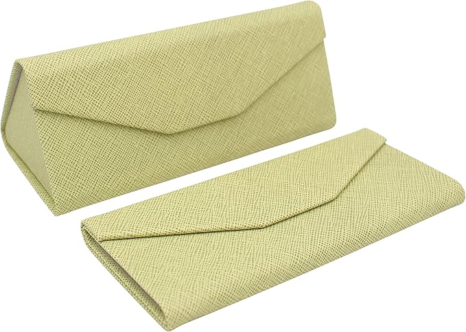 Real Sic Glasses Case for Men and Women - Magnetic Folding Hard Shell Sunglass Holder - Inspired by Solid Color