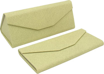 Real Sic Glasses Case for Men and Women - Magnetic Folding Hard Shell Sunglass Holder - Inspired by Solid Color
