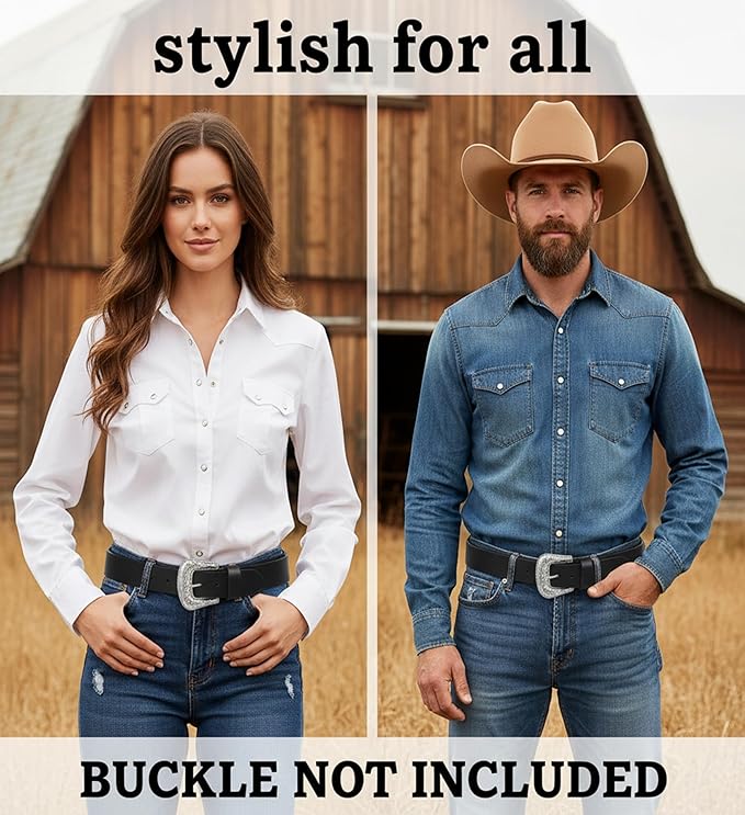 F&L CLASSIC Belt for buckle men Snap on Strap Full Grain One Piece Leather no buckle,1 1/2" Wide, USA