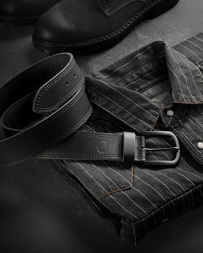 CHAOREN Full Grain Leather Belt for Men, Work Belts for Men Heavy Duty, Daily Wear for Jeans Pants