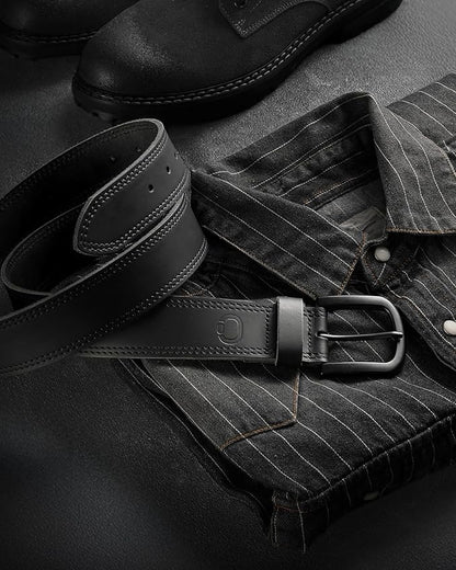 CHAOREN Full Grain Leather Belt for Men, Work Belts for Men Heavy Duty, Daily Wear for Jeans Pants