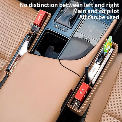 Dragon Art 2 Pack Car Seat Gap Filler Organizer, Leather, Black, Multifunctional Automotive Trays and Bags, Luxury Finish, 2 Pounds