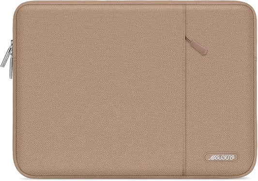 MOSISO Laptop Case 14 inch, 14 inch Laptop Sleeve Compatible with HP Lenovo Dell ASUS Acer, HP Stream, Dell Latitude, Lenovo IdeaPad, Polyester Vertical Computer Sleeve Bag with Pocket, Bronze Brown