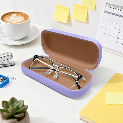 Glasses Case Large Hard Shell Eyeglasses Case PU Leather Protective for Sunglasses Eyeglasses