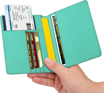FINTIE Passport Holder, Slim Travel Wallet RFID Blocking Card Case Cover Passport Cover Protector Essentials with Credit Card Slots for Women/Men | Slim, RFID Blocking, Card Case Cover, Essentials, Credit Card Slots