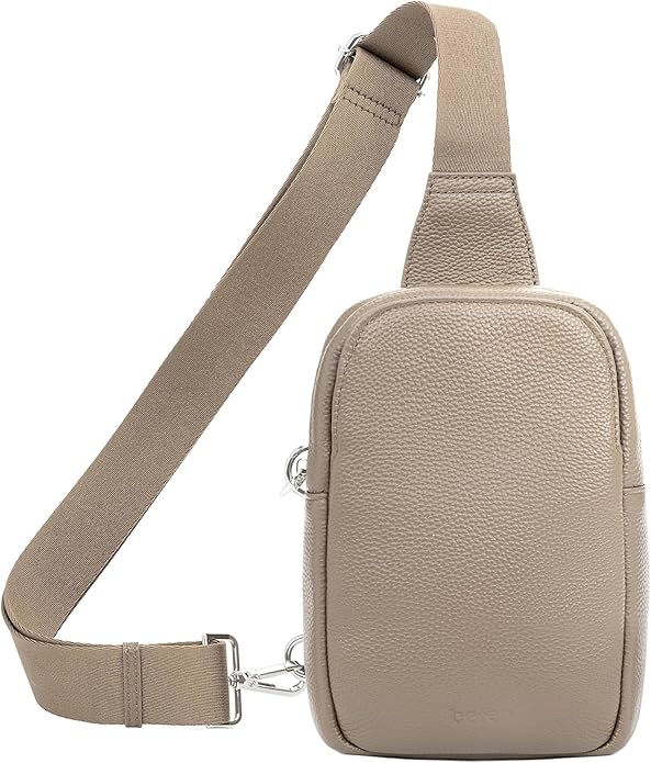 befen Genuine Leather Anti Theft Small Crossbody Bags for Women, RFID Cross Body Sling Chest Bags Fanny Packs Travel Purse