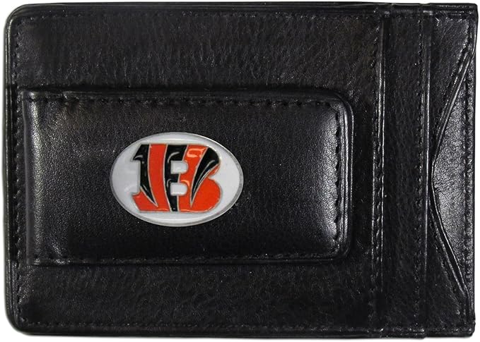 NFL Leather Money Clip Cardholder