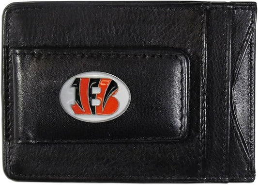 NFL Leather Money Clip Cardholder