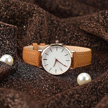 WOCCI 14mm Grace Leather Watch Band for Ladies, Top Grain Leather, Quick Release Replacement Strap with Rose Gold Buckle (Apricot Tan)