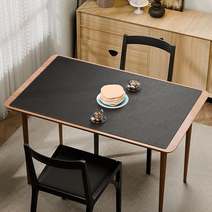 ZORESYN Leather Desk Mat 43.3 x 27.6 Inch (Black) for Office & Home - Extended Widen Mouse Pad, Waterproof Faux Leather Desk Pas with Non-Slip Base