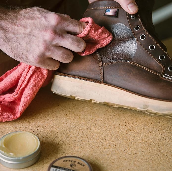 Otter Wax Leather Salve | Leather Cleaner & Conditioner | All-Natural Balm for Furniture, Boots, Jackets, Shoes & Bag