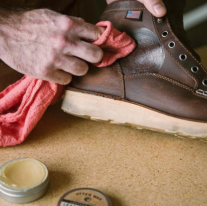 Otter Wax Leather Salve | Leather Cleaner & Conditioner | All-Natural Balm for Furniture, Boots, Jackets, Shoes & Bag