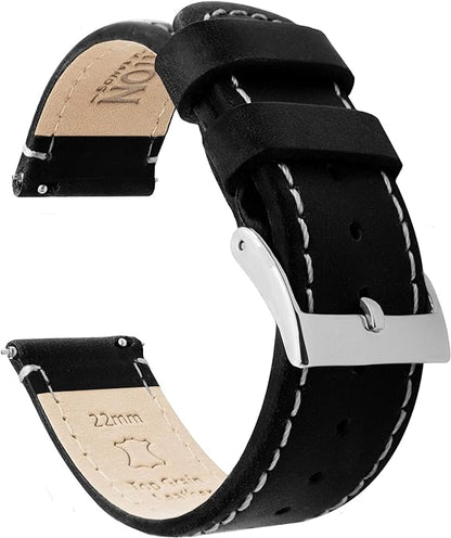 BARTON WATCH BANDS - Top Grain Leather Watch Bands Compatible with Apple Watch Models - 1, 2, 3, 4, 5, 6, 7, 8, 9, 10, SE, Ultra & Ultra 2