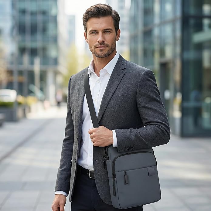 Messenger Bag for Men Sling Bag Anti Theft Crossbody Shoulder Bag Large Capacity Business Satchel for Travel Work