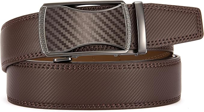 CHAOREN Mens Belt Leather Ratchet Belt - Customizable Fit, Effortless Style (35mm)