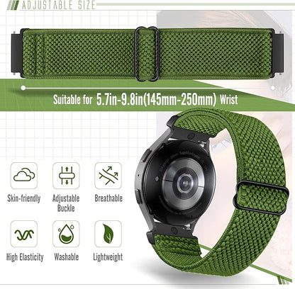 24mm Quick Release Elastic Watch Bands Compatible with Garmin Venu X1/Suunto 9/9 Baro/9 Titanium/D5/7/TicWatch Altas/Pro 5/Pro 5 Enduro/COROS Nomad/iTouch AIR 4 41mm 46mm/AIR 3 44mm/G-shock ga2100