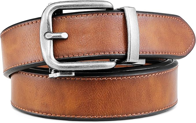 MILORDE Men's Leather Ratchet Belt - 35mm - Customizable Fit