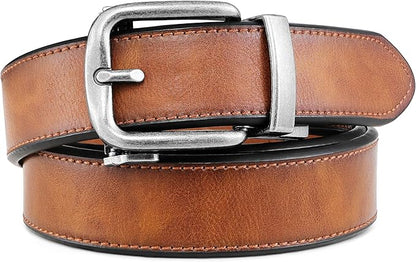 MILORDE Men's Leather Ratchet Belt - 35mm - Customizable Fit