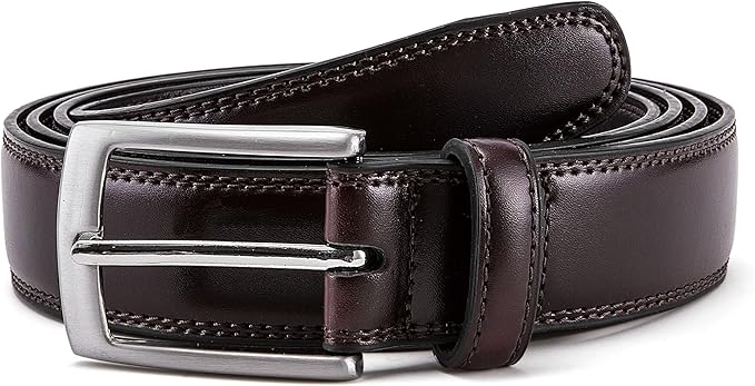 MILORDE Men's Genuine Leather Dress Belt, Handmade, 100% Cow Leather, Fashion & Classic Designs for Work Business and Casual