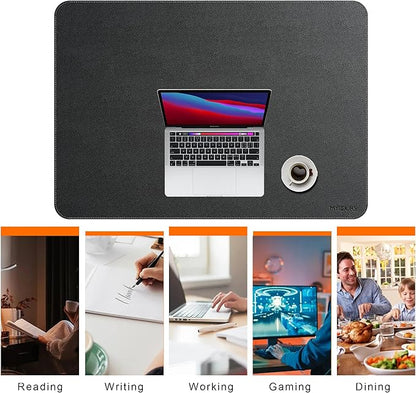 Mydours 40"x28" Large Desk Mat - Full Desk Blotter Pad, Desktop Computer Desk Mat, Waterproof Desk Protector Mat, Large Mouse Pad for Desk for Writing, Workspace, Home and Office (Black)