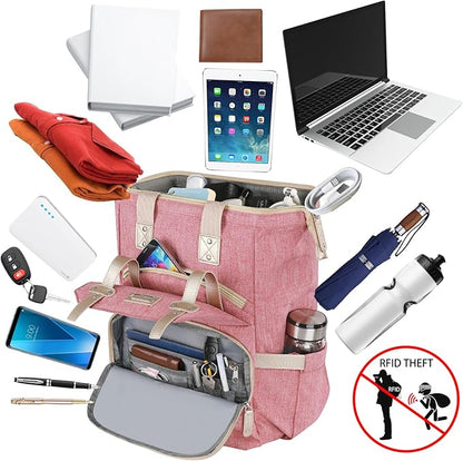 FALANKO Laptop Backpack for Women,Large Computer Backpack for 17 Inch Laptop, Water Resistant Teacher work nurse Doctor Bookbag