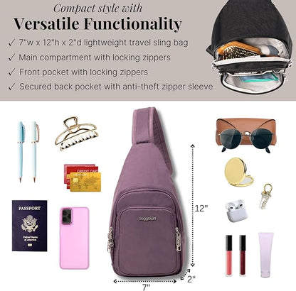 Baggallini womens Securtex Anti-theft Daytripper Sling