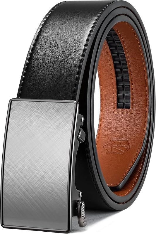 Zitahli Ratchet Belts for Men,Adjustable for Gift mens belt Leather For Dress and Casual Trim to Fit,Men's Accessories