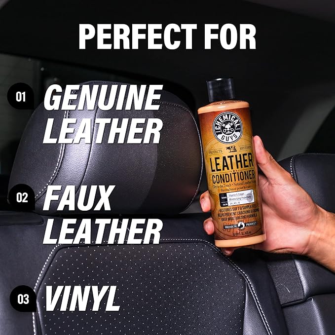 Chemical Guys SPI_401 Vintage Series Leather Conditioner Car Interiors, Furniture, Apparel, Sneakers, Boots, and More (Works on Natural, Synthetic, Pleather, Faux Leather and More), 128 fl oz (1 Gal)