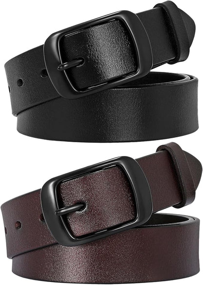 SUOSDEY Women Belts For Jeans Dresses Pants Ladies Leather Waist Belt with Elegant Buckle, Width 1.3"