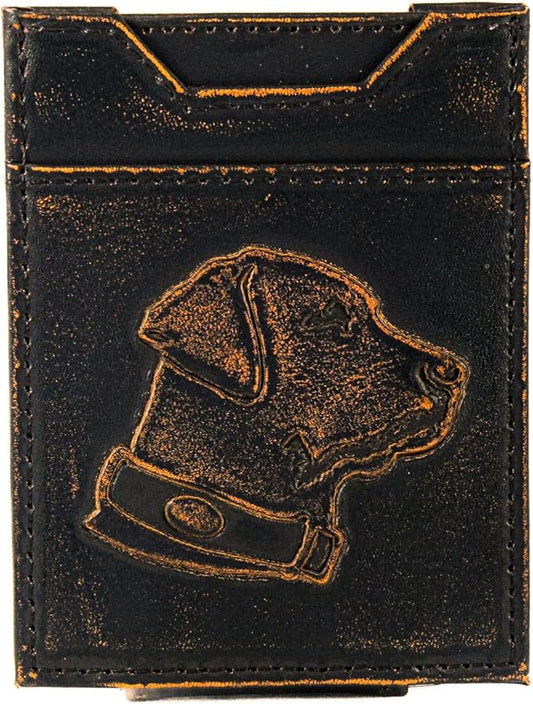ZEP-PRO Lab Burnished Leather Magnetic Front Pocket Wallet, Slim Stylish for Men