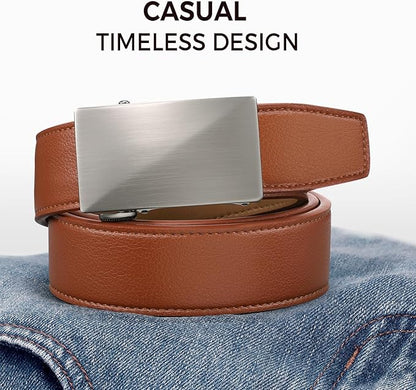 Zitahli Ratchet Belts for Men,Adjustable for Gift mens belt Leather For Dress and Casual Trim to Fit,Men's Accessories